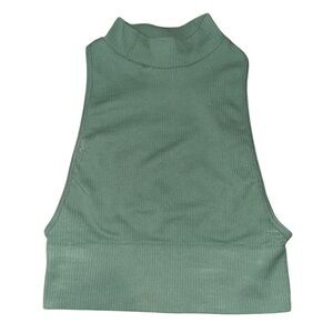 Princess Polly Green High Neck Crop Top